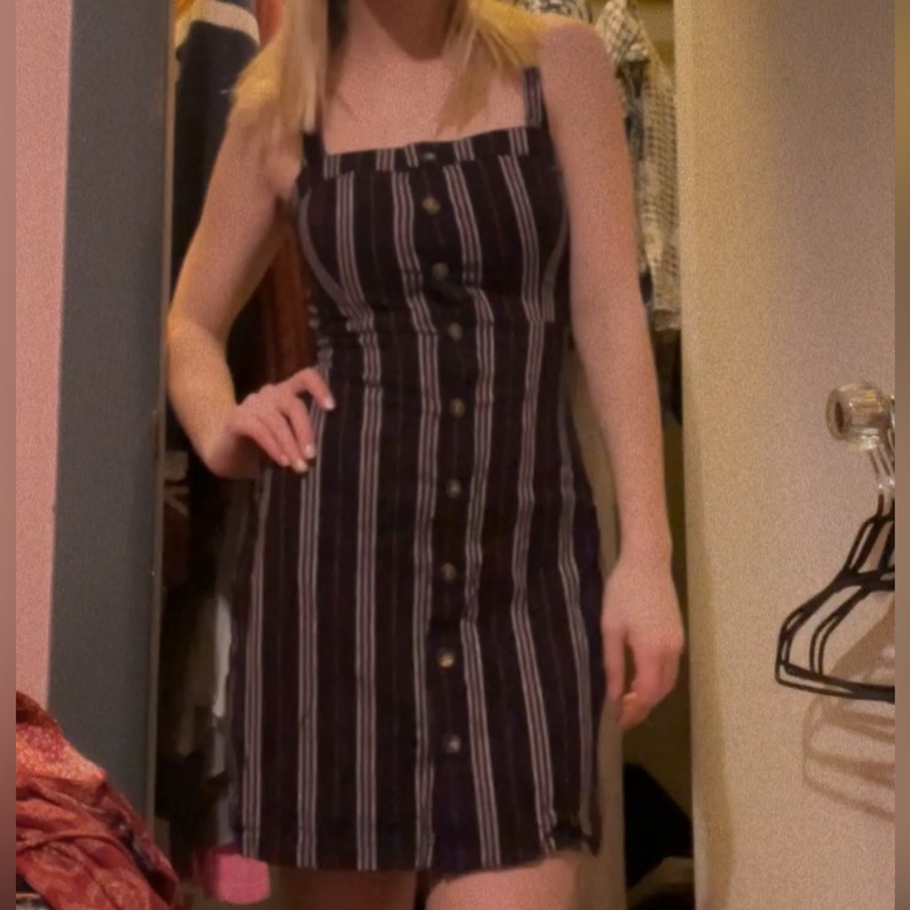 Striped Button-Down Dress